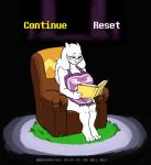  big_breasts book breasts chair clothing digital_media_(artwork) female mammal thewill toriel under(her)tail undertale video_games 