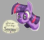  ... 2017 :o ?! absurd_res adorkable cute dialogue english_text equine eyebrows eyelashes female feral friendship_is_magic grey_background hair headshot_portrait hi_res horn mammal multicolored_hair my_little_pony open_mouth portrait purple_eyes signature silverhopexiii simple_background solo speech_bubble text tongue twilight_sparkle_(mlp) 