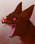  anthro bat batnbun digital_media_(artwork) fangs fur hair lady-darkstreak male mammal open_mouth red_eyes simple_background smile solo teeth tongue 