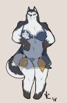  anthro armello big_breasts breasts canine clothing digital_media_(artwork) female fur huge_breasts lavasi looking_at_viewer magna_(armello) mammal mature_female navel nightgown panties simple_background smile solo standing thick_thighs translucent underwear voluptuous wolf 