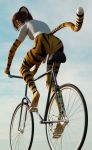  2018 3d_(artwork) alhor_kishine anthro bicycle bottomless butt butt_focus clothed clothing digital_media_(artwork) feline kawaoneechan male mammal penis shirt solo tiger 