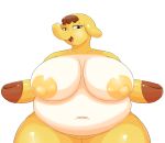  2018 absurd_res animal_crossing anthro anthrofied bedroom_eyes belly big_belly big_breasts biped blush braffy breasts brown_eyes brown_hair countershade_torso countershading digital_drawing_(artwork) digital_media_(artwork) elephant eloise_(animal_crossing) eyelashes female front_view fupa hair half-closed_eyes half-length_portrait hi_res hooves huge_breasts hyper hyper_belly hyper_breasts japanese looking_at_viewer mammal multicolored_skin navel nintendo nipples nude obese obese_female open_mouth open_smile overweight overweight_female pink_tongue portrait puffy_nipples pussy seductive shadow shiny short_hair simple_background smile solo spread_arms standing thick_thighs tongue trunk two_tone_skin video_games white_background white_countershading white_skin wide_hips yellow_nipples yellow_pussy yellow_skin 