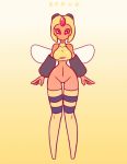  animated arthropod bee blush bottomless clothed clothing female insect navel nekuzx nintendo pok&eacute;mon pok&eacute;mon_(species) solo vespiquen video_games 