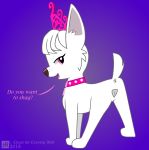  anus butt canine colar collar crown cub dog female feral fur looking_back mammal mrchaosthecunningwolf_(artist) paw_patrol pink_eyes presenting presenting_pussy pussy sweetie_(paw_patrol) young 