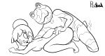 2017 4_fingers aliasing all_fours amphibian animal_crossing anthro anthrofied arm_support ass_up balls biped black_and_white blush blush_sticker breast_rest breasts butt butt_grab camofrog_(animal_crossing) digital_drawing_(artwork) digital_media_(artwork) doggystyle duo eyelashes eyes_closed feet female female_on_anthro frog from_behind_position full-length_portrait hair hand_on_butt human human_on_anthro humanoid_feet humanoid_hands interspecies kneeling leaning_on_elbow line_art looking_at_another looking_at_penis looking_back male male/female male_penetrating mammal monochrome motion_lines nintendo nude open_mouth open_smile penetration penis plantigrade ponytail portrait raised_heel robedart sex short_tail side_view simple_background small_waist smile thrusting vaginal vaginal_penetration video_games villager_(animal_crossing) white_background 