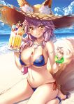  :q animal_ear_fluff animal_ears bangle barefoot beach bikini blue_bikini blue_sky blurry blush bracelet breasts cleavage cloud collarbone commentary_request covered_nipples cup day depth_of_field eyebrows_visible_through_hair fate/grand_order fate_(series) food fox_ears fox_tail fruit groin hair_between_eyes hat heirou holding holding_cup holding_spoon ice_cream jewelry large_breasts looking_at_viewer messy_hair mug navel necklace ocean pink_hair sand seiza side-tie_bikini sitting skindentation sky smile solo spoon stomach straw_hat strawberry sun_hat sundae swimsuit tail tamamo_(fate)_(all) tamamo_no_mae_(swimsuit_lancer)_(fate) thighs tongue tongue_out wariza waves wet yellow_eyes 