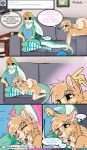  anthro ask_blog avian back_story bird canine casual_nudity comic dog english_text f.a.p._blog female gryphon intro mammal nude pom pomeranian prelude rika sonny text 