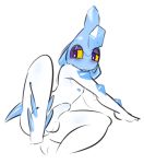  2018 alternate_species balls bergmite bergmite_(elpatrixf) blue_eyes digital_media_(artwork) elemental elpatrixf girly half-erect humanoid humanoid_penis humanoidized ice ice_elemental looking_back lying male mineral_fauna nintendo not_furry on_side one_leg_up penis pok&eacute;mon pok&eacute;mon_(species) pok&eacute;morph presenting shy solo unretracted_foreskin video_games yellow_sclera 