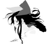  artist_name bangs bow dated ears expressionless eyelashes greyscale hair_bow long_hair monochrome parted_lips profile reiuji_utsuho shihou_(g-o-s) sidelocks simple_background sketch solo touhou upper_body white_background wind 