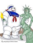  ghostbusters lady_liberty mr._stay_puft statue_of_liberty tagme 