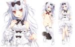  :d animal_ears azur_lane bare_shoulders bed_sheet black_bow black_choker black_sailor_collar black_skirt blush bow breasts cat_ears chinese_commentary choker collarbone commentary_request dakimakura dress fang frilled_legwear frilled_skirt frills groin hair_bow hand_on_own_chest hand_up head_tilt long_hair long_sleeves looking_at_viewer lying medium_breasts multiple_views navel nipples no_shoes nude off-shoulder_dress off_shoulder on_back open_mouth partial_commentary pleated_skirt pussy red_eyes sailor_collar silver_hair skirt skirt_around_one_leg skirt_hold smile socks thighhighs two_side_up verjuice white_bow white_dress white_legwear wide_sleeves yukikaze_(azur_lane) 