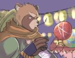  balloon canine clothing festival gyobu hat lantern male mammal robe slightly_chubby tanuki tokyo_afterschool_summoners 