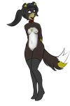  anthro canine cyberkitt dog eliza female flat_chested hair mammal mostly_nude solo young 