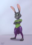  2018 bulge clothed clothing flaccid hyper lagomorph lawrence_(character) looking_at_viewer male mammal penis penis_outline pulsar rabbit solo tagme 