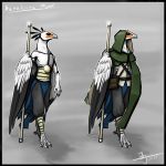  aarakocra anthro avian dungeons_&amp;_dragons male simple_background sirtroglodon solo wings 