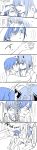  1boy 1girl bangs blue comic couple darling_in_the_franxx female fringe hetero high_resolution hiro_(darling_in_the_franxx) horns long_hair long_image male monochrome nightgown oni_horns pajamas sakuragouti short_hair speech_bubble tall_image text_focus translation_request very_high_resolution very_tall_image zero_two_(darling_in_the_franxx) 