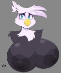  2018 anthro avian bald_eagle big_breasts bird breasts bust_portrait eagle female huge_breasts looking_at_viewer nipples non-mammal_breasts portrait vimhomeless 