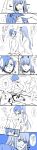  1boy 1girl bangs blue comic couple darling_in_the_franxx female fringe hetero high_resolution hiro_(darling_in_the_franxx) horns long_hair long_image male monochrome nightgown oni_horns pajamas sakuragouti short_hair speech_bubble tall_image text_focus translation_request very_high_resolution very_tall_image zero_two_(darling_in_the_franxx) 