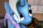  3d_(artwork) ambiguous_gender animated digital_media_(artwork) doom doom_guy duo ear_twitch equine female feral fishimira friendship_is_magic hair horn human mammal my_little_pony petting smile solo_focus source_filmmaker trixie_(mlp) unicorn video_games 
