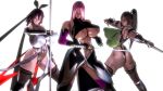  3d 3girls ass black_hair breasts dark_skin ham_(artist) huge_breasts ingrid_(taimanin_asagi) mizuki_shiranui multiple_girls pink_hair taimanin_asagi taimanin_asagi_battle_arena taimanin_yukikaze 