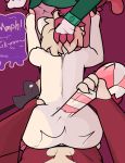  2018 ambiguous_gender anal anal_penetration beleth_(floraverse) chance_beleth_(floraverse) clothing dialogue feline fellatio first_person_view floraverse fur group group_sex hand_on_head jaylen_the_meowstic male male/ambiguous male_pov mammal nude oral oral_penetration pants penetration pink_theme red_beleth_(floraverse) sex spitroast sticky_(floraverse) tail_pull text threesome white_beleth_(floraverse) white_fur 