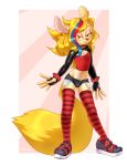  bangs blonde_hair bulge clothed clothing ear_piercing fur girly hair lipstick long_hair long_tail looking_at_viewer makeup male mammal mink mustelid pantymink piercing rubber skimpy solo spandex sparkydb tight_clothing yellow_fur 