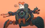  blush feral fur hamster hamtaro hamtaro_(series) machine male mammal orange_fur overwatch parody rodent umberoff video_games white_fur 