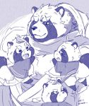  canine child clothing father fundoshi gyobu haruki hat japanese_clothing male mammal parent scar slightly_chubby tanuki tokyo_afterschool_summoners underwear young 