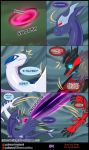  2018 ambiguous_gender claws cloud comic cyan_sclera english_text fangs feral fight fluffy flying fur glowing glowing_eyes glowing_mouth grey_fur group horn legendary_pok&eacute;mon lugia matemi nintendo outside pok&eacute;mon pok&eacute;mon_(species) portal red_eyes red_sclera shadow_lugia shadow_pok&eacute;mon storm text video_games white_eyes wings yveltal 
