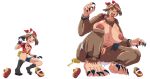  2018 abs alpha_channel angry anthro ape big_breasts bigfoot black_sclera blush breast_expansion breasts brown_hair claws clothing digital_media_(artwork) female footwear fur gloves growth hair huge_breasts human_to_anthro looking_at_viewer mammal mankor may_(pok&eacute;mon) muscle_growth nintendo nipples open_mouth pok&eacute;mon primate pubes pussy scared sequence shoes simple_background sitting solo surprise torn_clothing transformation transparent_background video_games 