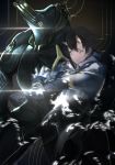  brown_hair excalibur_(warframe) excalibur_umbra_(warframe) fixro2n highres short_hair tenno warframe white_eyes 