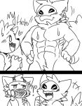  &lt;3 canine changed_(video_game) dr.k_(changed) gas_mask goo_creature lin_(changed) mammal mask monster muscular puro_(changed) wolf 青夜 