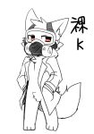  canine changed_(video_game) dr.k_(changed) gas_mask hands_in_pockets inner_ear_fluff lab_coat mammal mask open_coat red_eyes 青夜 