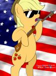  absurd_res applejack_(mlp) daddy_pone eyewear female feral flag friendship_is_magic glasses gun hi_res holidays invalid_tag my_little_pony ranged_weapon solo stars_and_stripes united_states_of_america weapon 