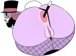  alpha_channel anthro anus big_butt butt female lagomorph magician_bunny mammal ota_(artist) plump_labia pussy rabbit shortstack simple_background transparent_background 