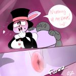  anal anon anus big_butt butt female lagomorph magician_bunny mammal oral ota_(artist) rabbit rimming sex shortstack 