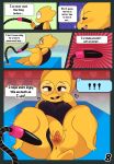  &lt;3 absurd_res alphys anthro anus barefoot black_clothing black_eyes breasts buckteeth chat_box clitoris clothed clothing comic dildo duo female freckles fully_clothed hi_res leotard lying non-mammal_breasts noseless offscreen_character on_back open_mouth open_smile orange_pussy pink_tongue pussy pussy_juice reptile romantic_couple round_glasses scales scalie sex_toy smile solo_focus somescrub spread_legs spread_pussy spreading suggestive suggestive_gesture teeth thought_bubble tongue undertale video_games voyeur wide_hips yellow_scales 