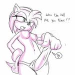  ! &lt;3 ? ?! amy_rose black_and_white breasts dickgirl hedgehog intersex mammal monochrome navel nipples panties penis pink_and_white plain_background purity sega simple_background solo sonic_(series) sonic_team topless underwear white_background 