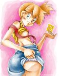  breasts condom green_eyes kasumi_(pokemon) orange_hair pokemon pokemon_(anime) pokemon_(classic_anime) sakura_kasugano short_hair side_ponytail small_breasts solo third-party_source 