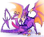  2018 alien claws digital_media_(artwork) dragon erection feral male membranous_wings metroid monsterdongles nintendo open_mouth penis ridley scalie sharp_teeth simple_background solo spread_legs spreading talons teeth tongue tongue_out video_games white_background wings yellow_sclera 