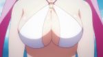  10s 1girl animated animated_gif bikini bouncing_breasts breasts hagure_yuusha_no_estetica large_breasts ousawa_miu pink_hair swimsuit twintails white_bikini white_swimsuit 