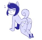  &lt;3 2018 :3 after_sex all_fours anthro bedroom_eyes butt canine cum cum_on_butt digital_media_(artwork) disfigure dog female flat_chested hair half-closed_eyes looking_at_viewer looking_back mammal monochrome nude pussy raised_tail rear_view seductive shiba_inu short_hair simple_background slightly_chubby thick_thighs 