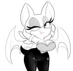  anthro armwear bat big_breasts breasts camel_toe cleavage clothed clothing elbow_gloves eyeshadow female gloves hands_behind_head hearlesssoul makeup mammal one_eye_closed rouge_the_bat smile solo sonic_(series) wings wink 