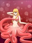  blonde_hair blue_eyes breasts cephalopod convenient_censorship female hair humanoid marine monster_girl_(genre) navel nude octopus phantom_inker solo 