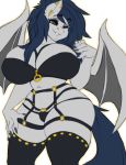  anthro bat_pony big_breasts bondage_gear breasts clothed clothing female mixideer skimpy slightly_chubby smile solo standing thick_thighs underwear voluptuous 