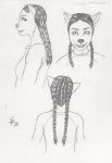  braided_hair dreadwolfclaw1990 female hair head_shot looking_at_viewer model_sheet pigtails smile sybil_mccready 