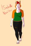  anthro canine dog fur hair husky isabaella_nailer_(character) mammal orange_fur pink_nose red_hair trash_fur_(artist) 