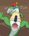  absurd_res anal anal_penetration anthro bottomless clothed clothing cum cum_while_penetrated cumshot dinosaur disembodied_penis duo ejaculation erection hi_res humanoid_penis male male/male male_penetrating noah_(project_geeker) opstah orgasm penetration penis project_geeker rex scalie sex solo_focus theropod tyrannosaurus_rex 