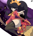  1girl ashley_(warioware) ass bigdead93 black_hair broom solo thighhighs twintails warioware 