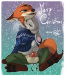  2018 animal_genitalia animal_penis anthro anthro_on_anthro anus balls bottomless breath butt canine canine_penis clothed clothing dipstick_ears dipstick_tail disney duo english_text female female_penetrated fox fur green_eyes grey_fur happy happy_sex hug interspecies judy_hopps knot lagomorph larger_anthro larger_male love male male/female male_penetrating mammal mastery_position multicolored_tail nick_wilde orange_fur pants_down partially_clothed pawpads penetration penis pussy rabbit robcivecat sex shared_clothing sitting size_difference smaller_anthro smaller_female snow sweater text vaginal vaginal_penetration zootopia 